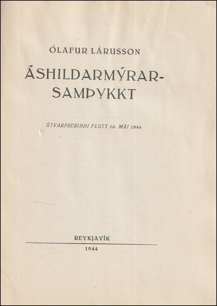 Áshildarmýrarsamþykkt # 90765