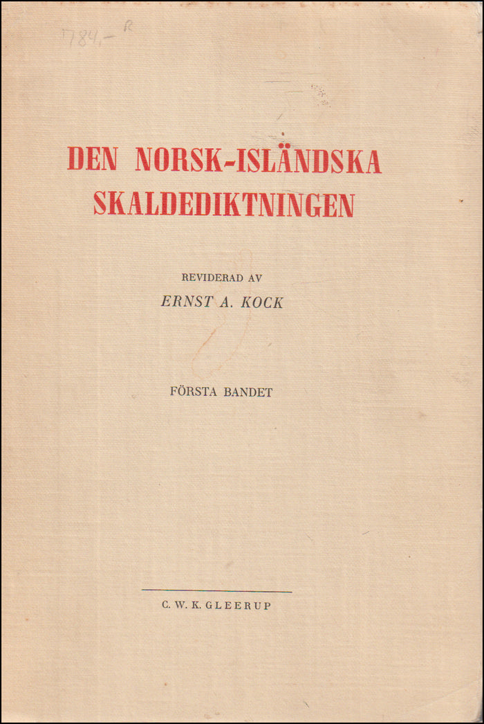 Den norsk-isländska skaldediktningen I-II # 90766