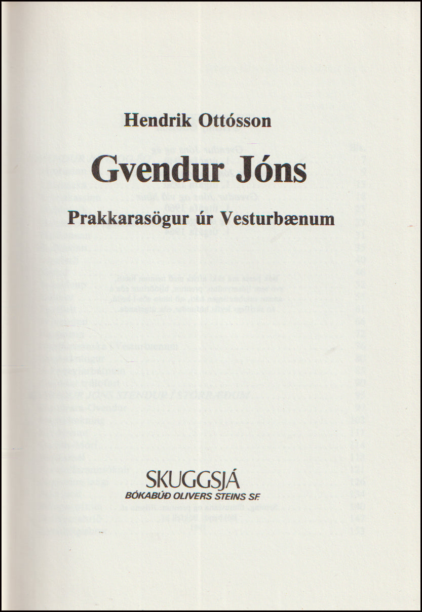Gvendur Jóns. Prakkarasögur úr Vesturbænum # 90866