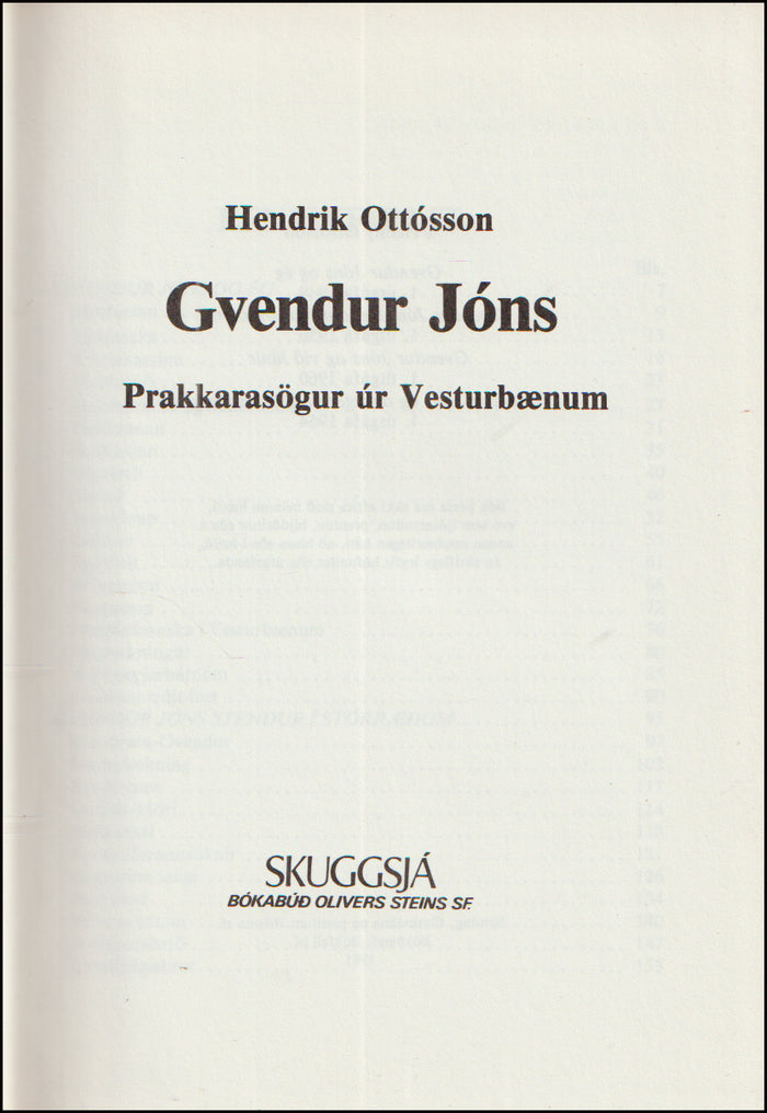 Gvendur Jóns. Prakkarasögur úr Vesturbænum # 90866