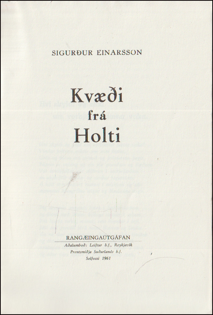 Kvæði frá Holti # 90946