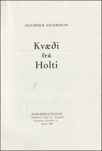 Kvæði frá Holti # 90946