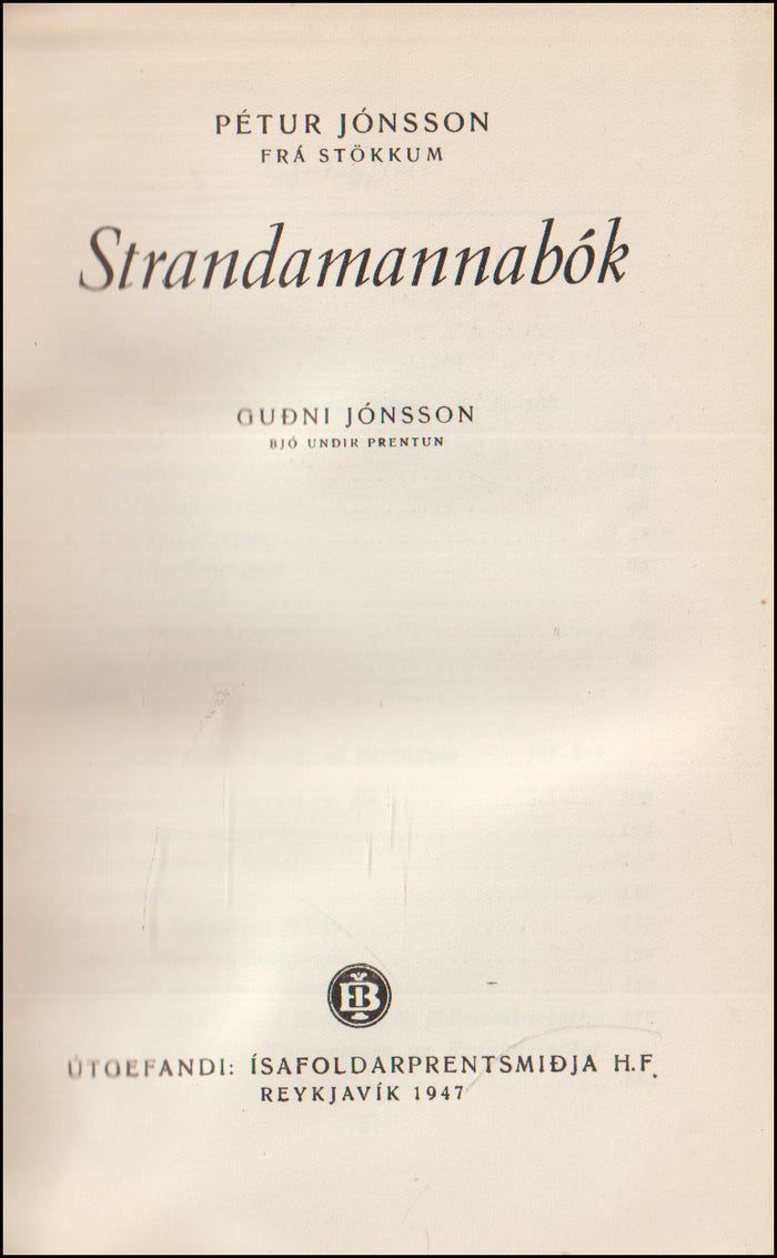 Strandamannabók # 90947