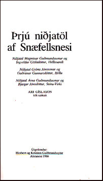 Þrjú niðjatöl af Snæfellsnesi # 19261