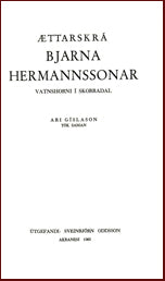 Ættarskrá Bjarna Hermannssonar Vatnshorni í Skorradal # 9291