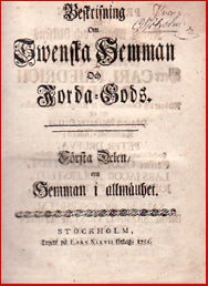 Beskrifning om swenska hemman och jorda-gods # 5362