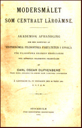 Modersmålet som centralt läroämne # 13760