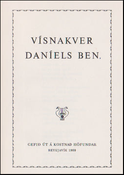 Vísnakver Daníels Ben # 10412