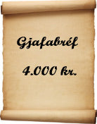 Gjafabréf - 4.000 kr.