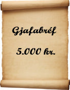 Gjafabréf - 5.000 kr.
