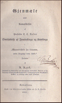 Gjenmæle mod Anmældelsen # 76894