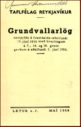Grundvallarlög fyrir Taflfélag Reykjavíkur # 9132