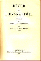 Rímur af Hænsna-Þóri # 4395