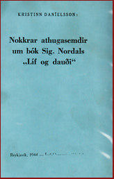 Nokkrar athugasemdir um bók Sig. Nordals "Líf og dauði" # 22806