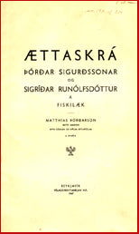 Ættarskrá Þórðar Sigurðssonar og Sigríðar Runólfsdóttur á Fiskilæk # 6337