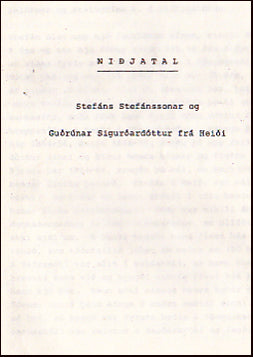 Niðjatal Stefáns Stefánssonar og Guðrúnar Sigurðardóttur frá Heiði # 19211