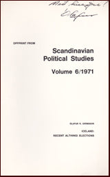 Recent Althingi Elections # 14929