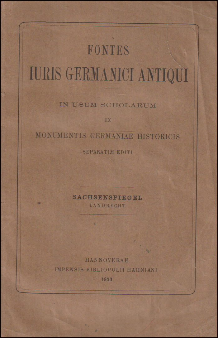 Fontes Iuris Germanici Antiqui # 89052