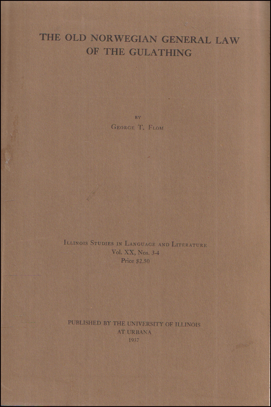 The old Norwegian general law of the Gulathing # 89032