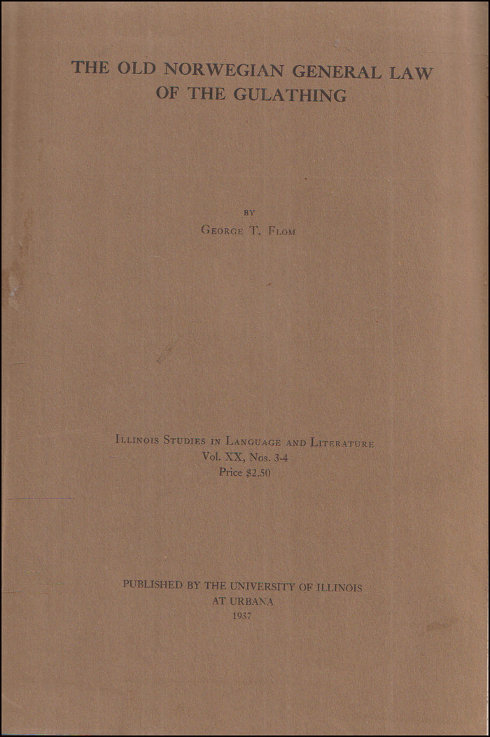 The old Norwegian general law of the Gulathing # 89032