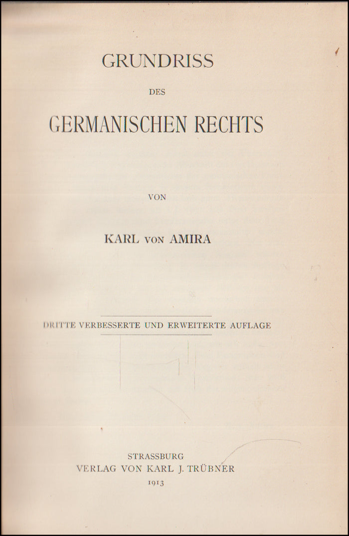 Grundriss des Germanischen Rechts # 89047