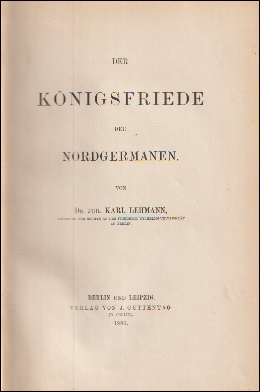 Der königsfriede der Nordgermanen # 89040