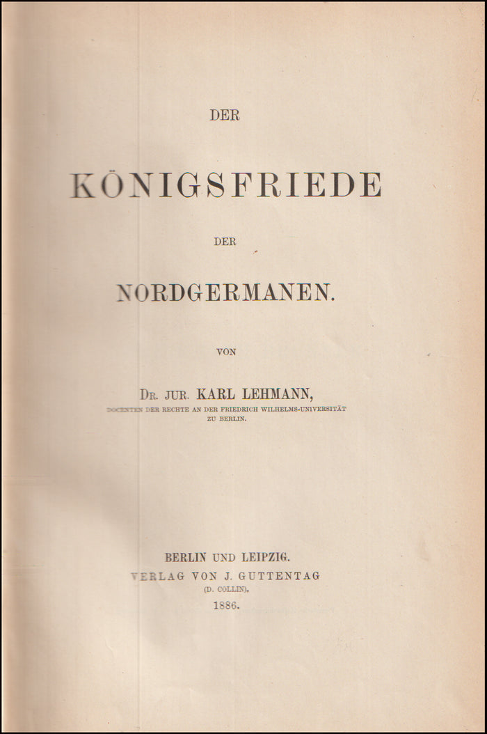 Der königsfriede der Nordgermanen # 89040