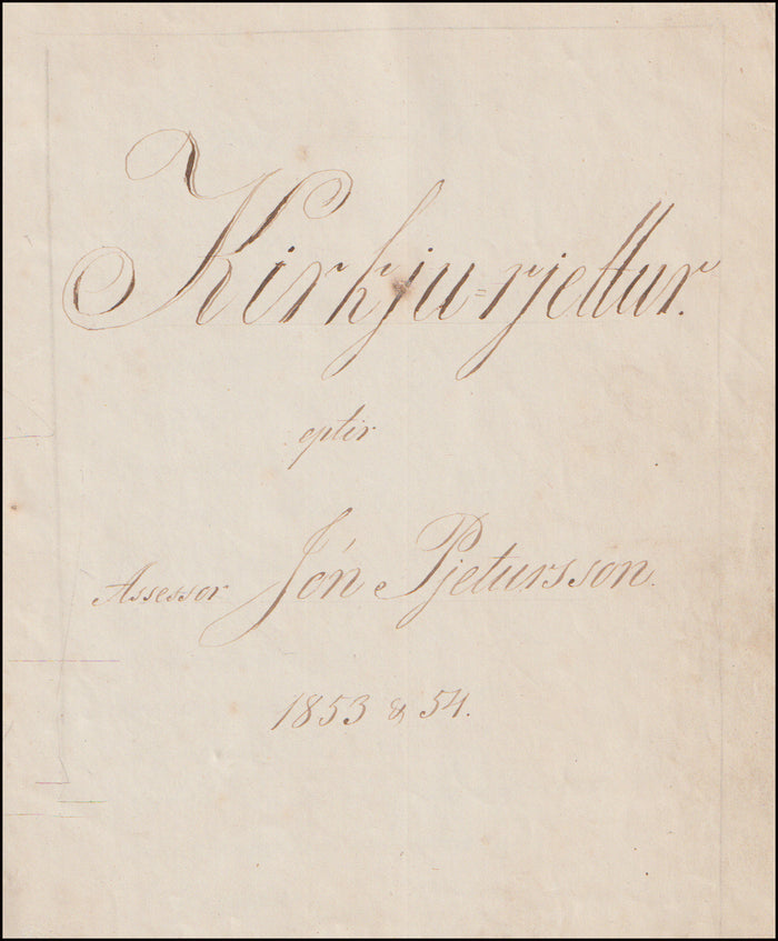 Kirkjurjettur eptir Assessor Jón Pjetursson # 89053