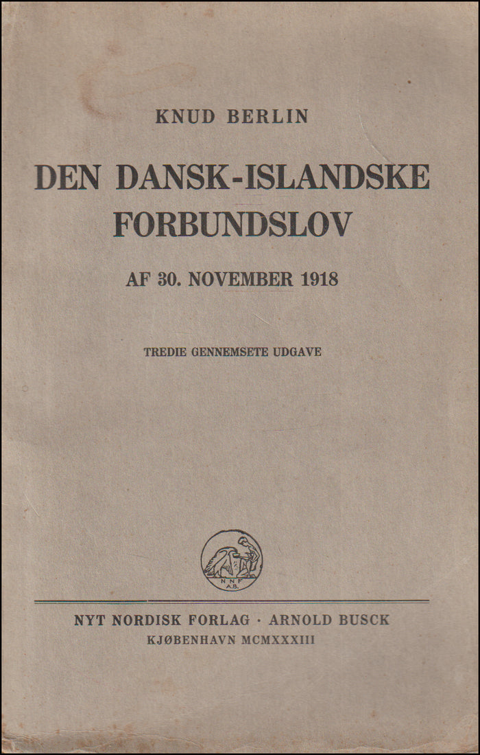 Den Dansk-Islandske Forbundslov af 30. November 1918 # 89015