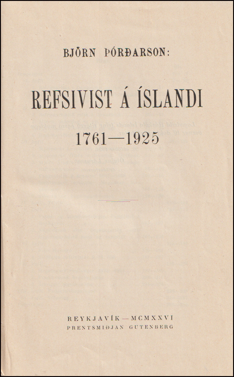 Refsivist á Íslandi 1761-1925 # 89019