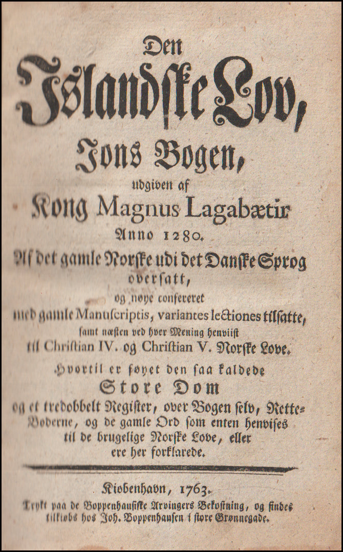 Den Islandske Lov, Jons Bogen # 89005
