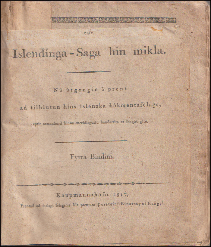 Sturlúnga-saga edr Islendínga-Saga hin mikla # 89090