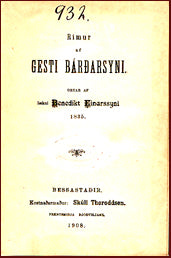 Rímur af Gesti Bárðarsyni # 9936
