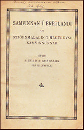 Samvinnan í Bretlandi og stjórnmálalegt hlutleysi samvinnunar # 16534