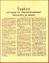 Uppkast að lögum um ríkisrjettarsamband Danmerkur og Íslands # 11240