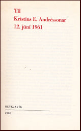 Til Kristins E. Andréssonar 12. júní 1961 # 26822